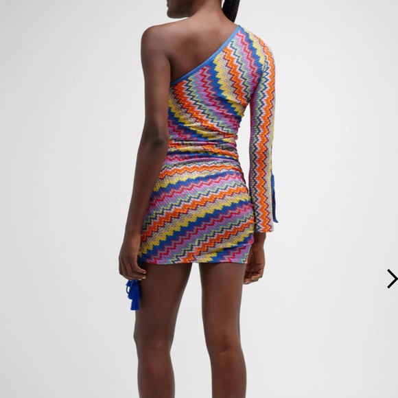 Alexis
Devon One-Shoulder Chevron Knit Mini Dress - Picture 4 of 7